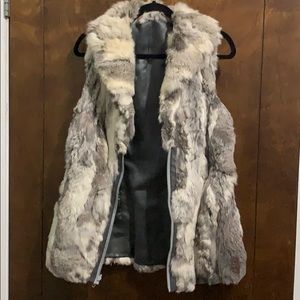 Grey Faux-Fur Vest